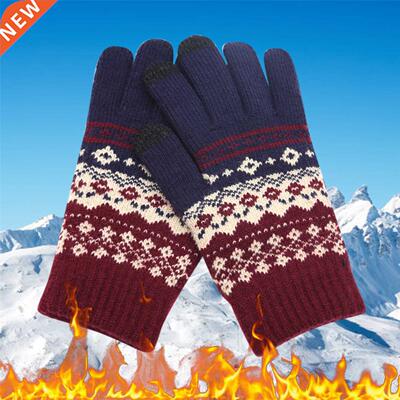 2021 Snowflake Printing Gloves Mobile Phone Touch Screen Kni