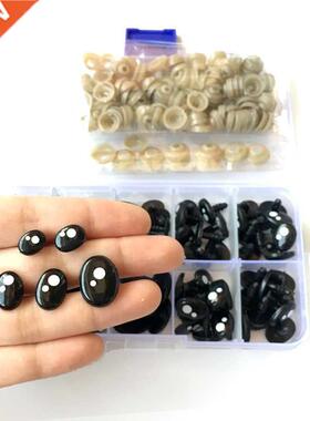 100pcs/box OVAL doll eyes Cartoon Safety eyes nose dolls toy