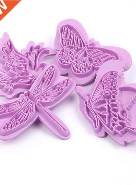 4Pcs/set Butterfly Plastic Cake Cookie Cutters Biscuit