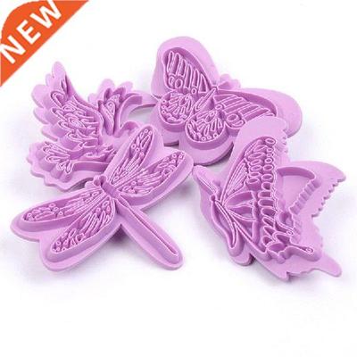 4Pcs/set Butterfly Plastic Cake Cookie Cutters Biscuit