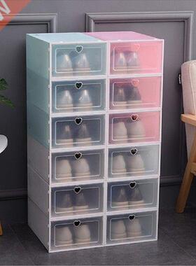 1PC Flip Shoes Box Thickened Transparent Drawer Case