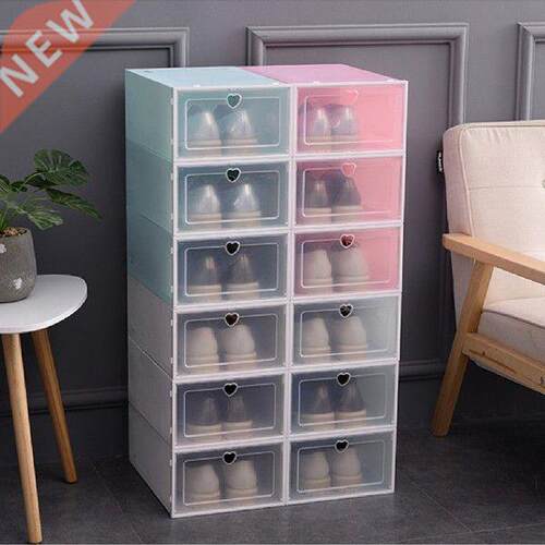 1PC Flip Shoes Box Thickened Transparent Drawer Case