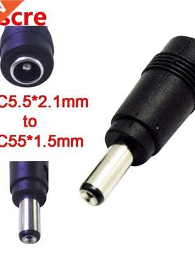 1Pcs Straght New DC5.5*1.5mm Male to DC5.5*2.1mm Female Lap