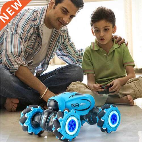 D876 4WD RC Stunt Car Radio Somatosensory Control Music Ligh