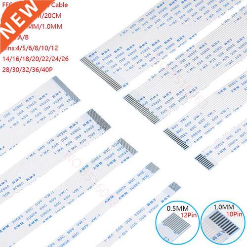 10PCS 60/100MM/200MM FFC Flexible Flat Cable Pitch 0.5MM 1.0