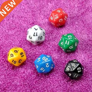 6 Set D20 Dice Twenty Sided Die RPG D&D Six Opaque Color