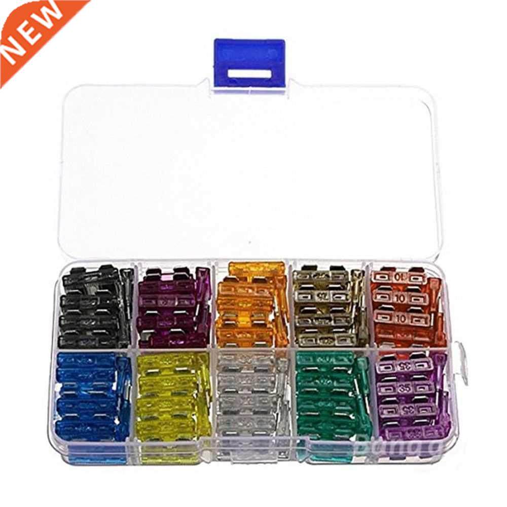 100 Pcs Car Truck Standard Blade Fuse Kit 2A 3A 5A 7.5A 10A