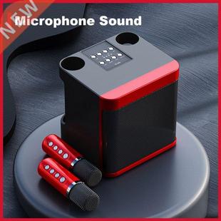 100W Portable Karaoke Dual Mic Bluetooth-compatible 5.0 Spea