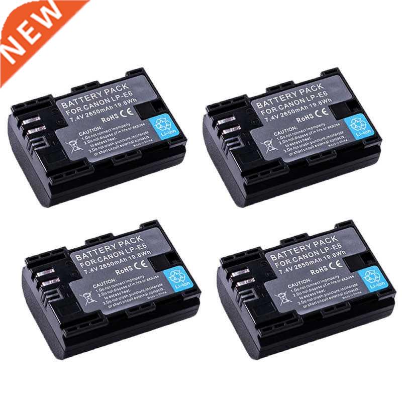 4x2650mAh Li-ion Battery LP-E6 LP-E6N lpe6 LP E6 E6N Batteri