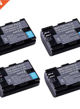 4x2650mAh Li-ion Battery LP-E6 LP-E6N lpe6 LP E6 E6N Batteri