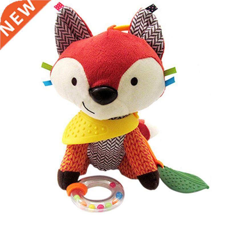 Cartoon elephant donkey fox plush toys baby rattle Hand Bell