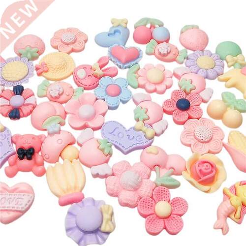 30PCS Mix Style Resin Bow Heart Rabbit Animal Miniature