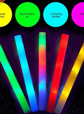 8pcs/pack Glowing Baton  Modes Flashing Battery Powered