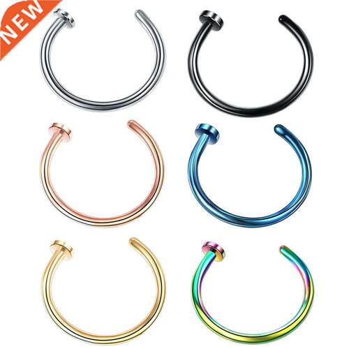 2022 Fake Piercing Medical Titanium Nose Ring For Women Open