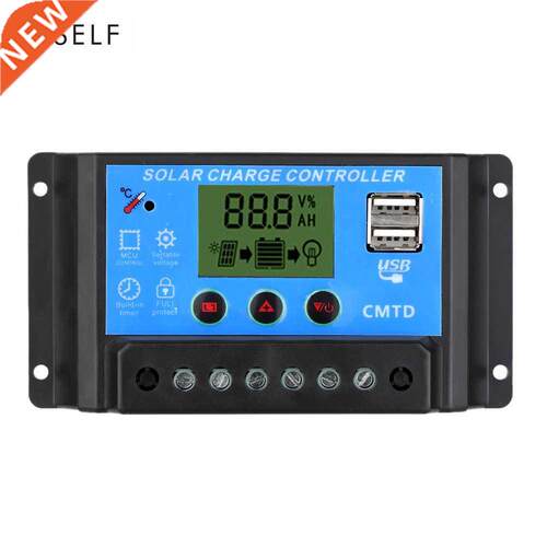 10A 12V/24V LCD Regulador Solar Charge Controller with Auto