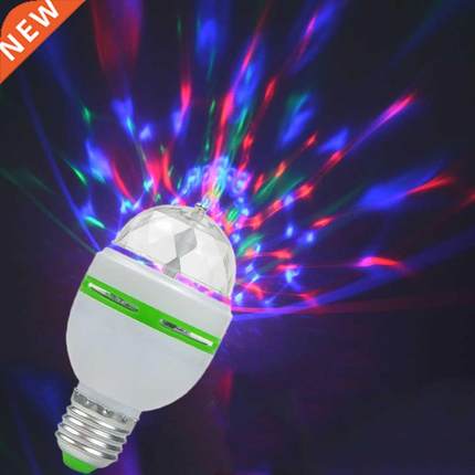 3W E27 RGB LED Bulb Lamp Auto Rotating Colorful LED Lighting