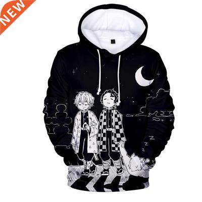 Hot Black Hooded D Comic Kimetsu no Yaiba Hoodies Sweatshir