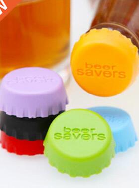 1/6 Pcs Silicone Beer Bottle Cap Reuse Practical Colorful Le