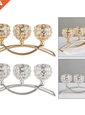 2pcs Crystl Cndelbr Cndle Holders Cndlesticks