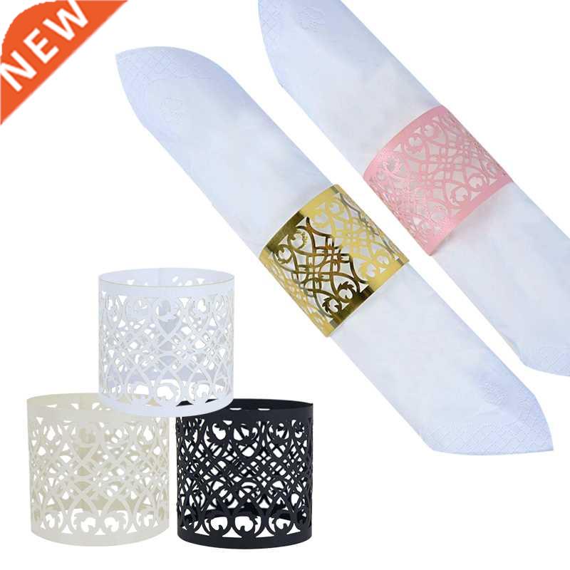 10/20pcs Napkin Ring Gold Silver Wedding Event Table Decorat
