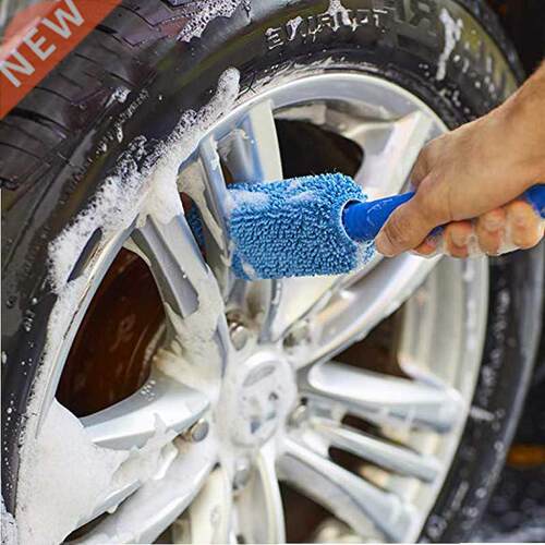 Car Wash Portable Microfiber Wheel Tire Rim Brush Car Wheel
