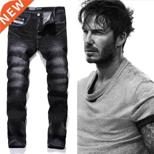 2021 Brand Mens Slim Straight High Quality Denim Casual Jean