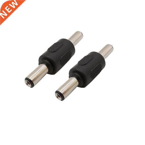 2Pcs 5.5 x 2.1 mm Dual Male to Male Plug DC Power Connector