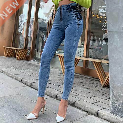High Waist Jeans Women Spring Autumn Tight Denim Pencil Pant