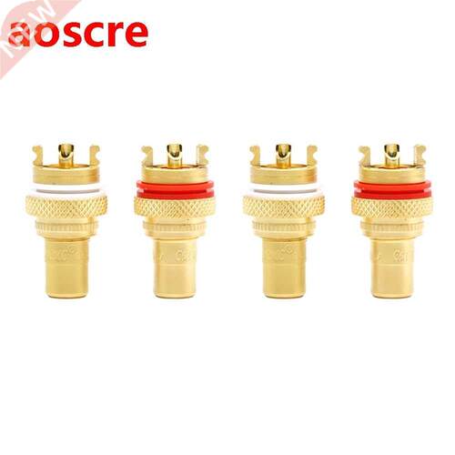 8pcs Gold plated RCA Jack Panel Mount Chassis Socket for aud