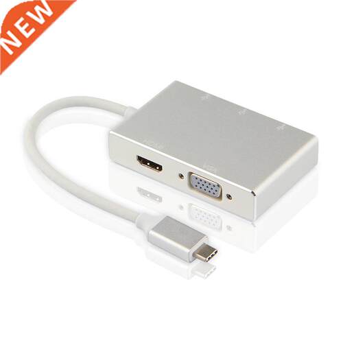 Type-C To HDMI-compatible VGA USB C 3.0 Hub apter for MacB