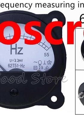 62T51-Hz AC 220V 380V 45-55 Hz Black Frequency Panel Meter