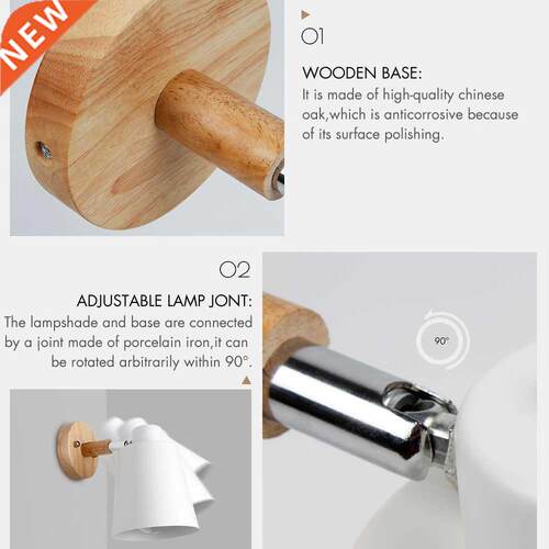 wooden wall lights bedside wall lamp wall sconce modern wall
