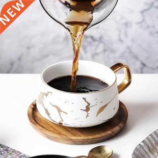 Luxury Nordic Marble Ceramic Coffee cups Condensed Coffee Mu