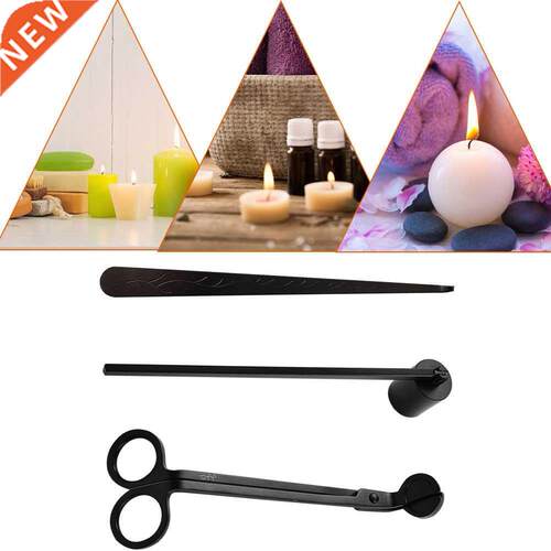 3pcs Candle Wick Scissor Snuffer Oil Lamp Trimmer Hook