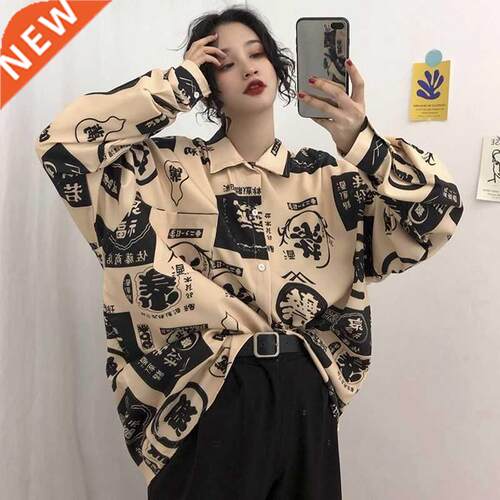 2022 Sreetwear Harajuku Blouse Couple Shirt Women Men Clothi