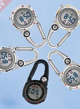 1 pc Digital display metal carabiner watch Multifunctional