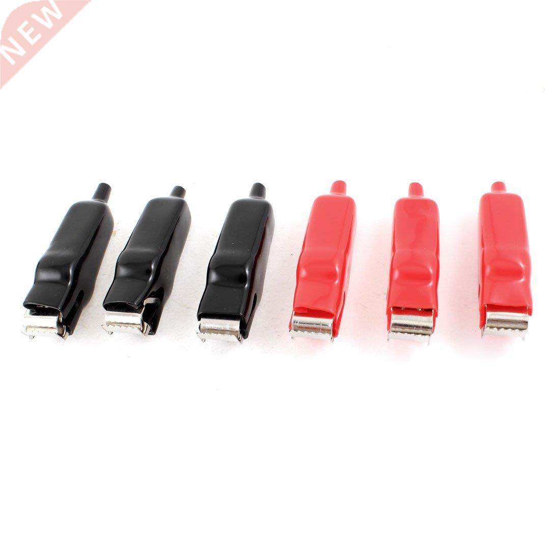 77mm Coated Battery Alligator Clips Clamps 6 Pcs