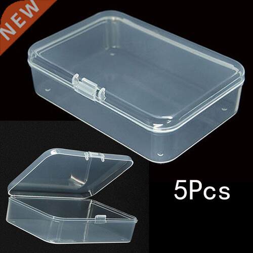 5PCS PP Plastic Storage Box Transparent Jewelry Bead Screw T