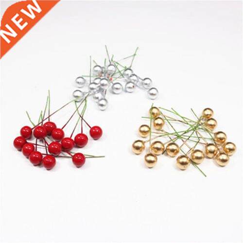 100Pc Artificial Red Holly Berry New Year Christmas Decor Ch