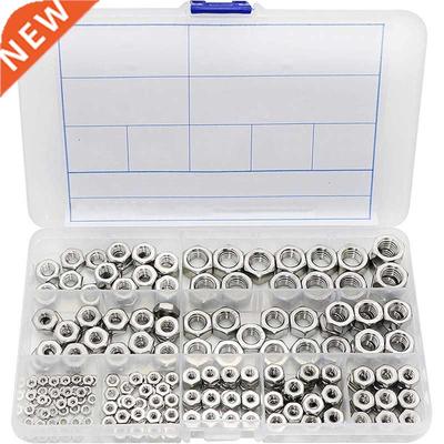 Stanless Steel Nuts 2-56 to 3/8nch-16 UNC Hex Nuts Assortm
