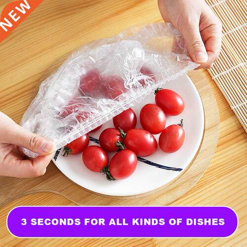 100pcs Cling Film Transparent Disposable Home Refrigerator F
