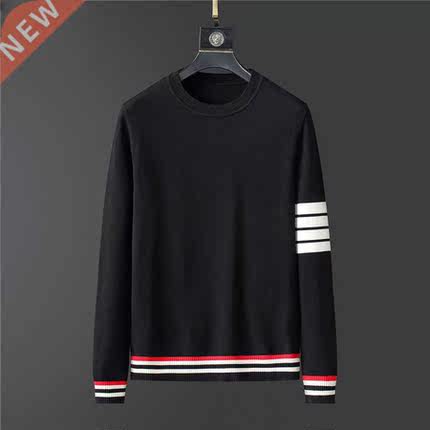 2022 new Winter Thickness Pullover Men O-neck Solid Long Sle