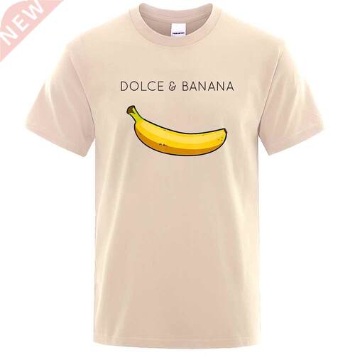 Ripe Good-Tasting Banana Print Men's T Shirt Loose Comfortab
