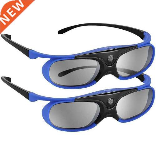 FULL-2Pcs Active Shutter Eyewear DLP-Link 3D Glasses USB Rec