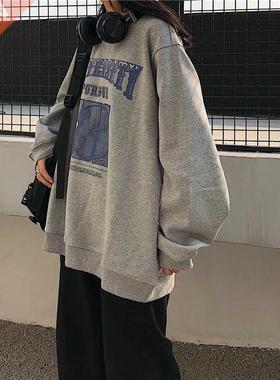 2021 Spring Autumn O-Neck Pullover Women Korean Loose Clothe