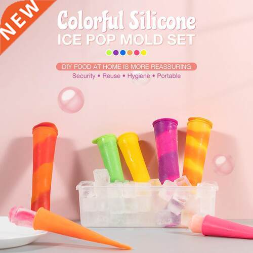 4 PCS Ice Cream Mold Maker Food-Grade Silicone Frozen Ice