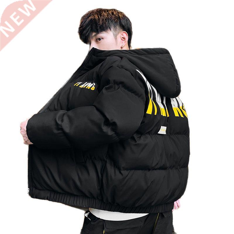 Winter Warm Cotton-padded Coats Men Letter Printed Thicken J