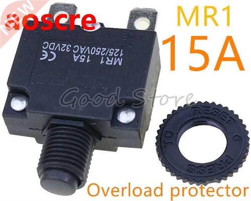 1pcs Reset thermal switch MR1 15A 125/250VAC 2VDC overload