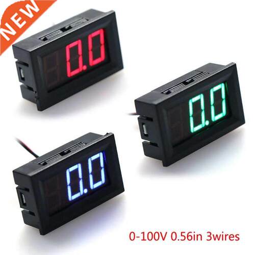 DC 0-100V 3-Wre Voltmeter LED 0.56n Dgtal Voltage Meter