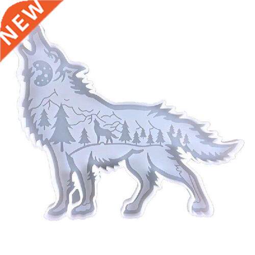 Wolf Decoration Epoxy Mould DIY Desktop Decoration Coaster